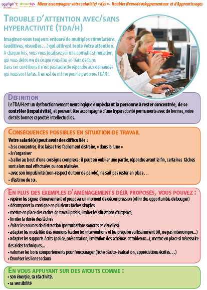 Comprendre les enfants souffrant de troubles déficitaires de l'attention  avec ou sans hyperactivité (TDAH) - Collège Catherine de Vivonne